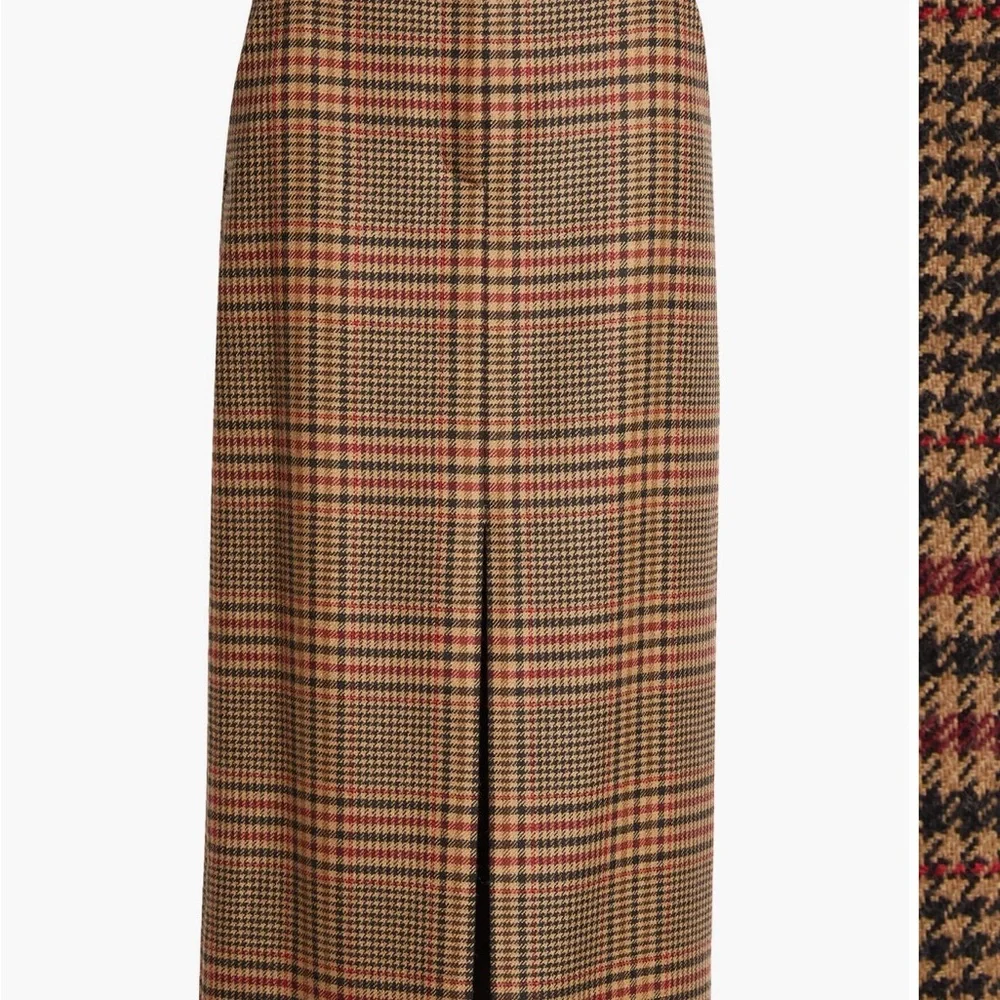 Veronica Beard Maxine Glen Plaid Wool Midi Skirt - Picture 5 of 6